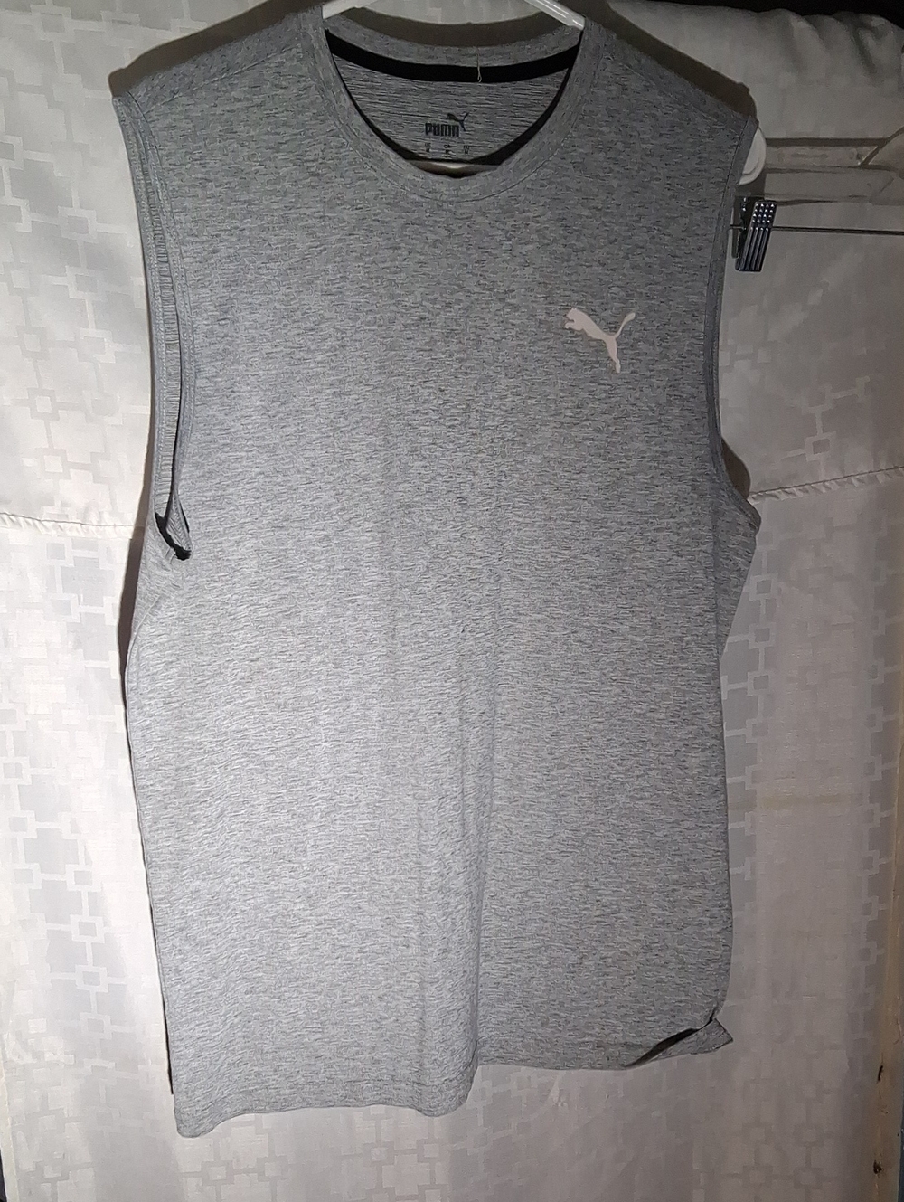 Puma Men's Essentials NO.1 Logo Sleeveless Tee Medium Gray Heather